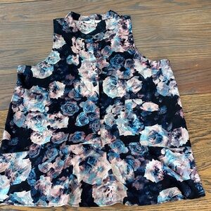 Jack by BB Dakota Floral Tank Top in Blue and Pink